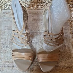 ALDO Macnamara Minimalist Strappy Heels Sand / Nude Size 40 (US 9) Stiletto